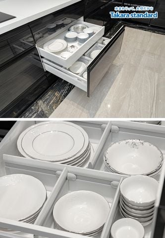Hệ Tủ Bếp Lemure Cao Cấp Chữ L Màu LHQ - KĐT Vạn Phúc