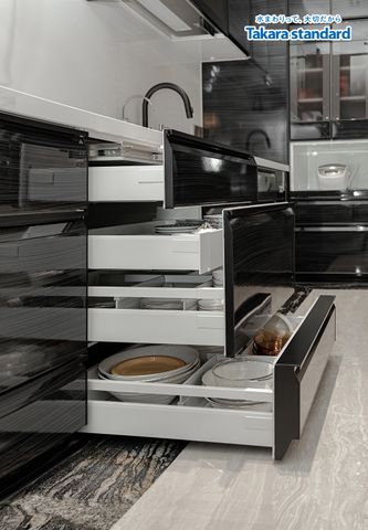 Hệ Tủ Bếp Lemure Cao Cấp Chữ L Màu LHQ - KĐT Vạn Phúc
