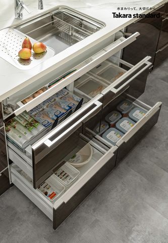 Hệ Tủ Bếp Nhật Bản Cao Cấp Lemure Chữ L Màu LGB - Biệt Thự Quận 7