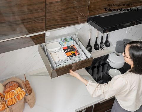Hệ Tủ Bếp Nhật Bản Cao Cấp Lemure Chữ L Màu LGB - Biệt Thự Quận 7