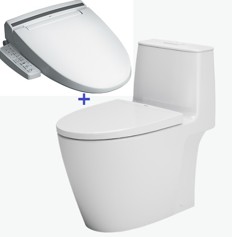 Bàn Cầu 1 khối kết hợp nắp rửa điện tử INAX - AC-902/CW-KB22AVN