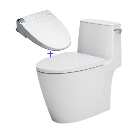 BÀN CẦU 1 KHỐI KẾT HỢP NẮP RỬA ĐIỆN TỬ INAX - AC-912+CW-KA22AVN
