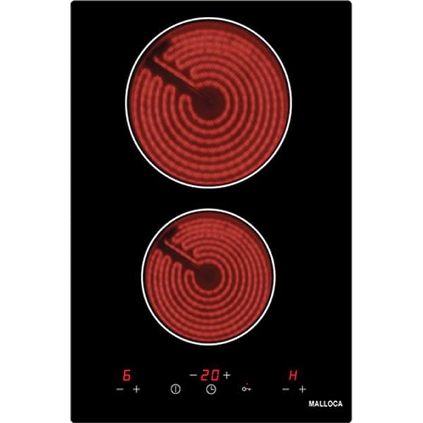 Bếp kính âm 2 điện dạng domino MDH-02R - Malloca *HÀNG TRƯNG BÀY*