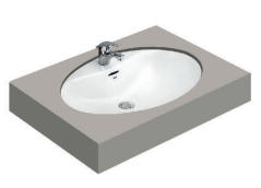 CHẬU RỬA LAVABO COTTO ÂM BÀN C016