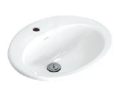 CHẬU RỬA LAVABO COTTO ÂM BÀN DƯƠNG VÀNH C029