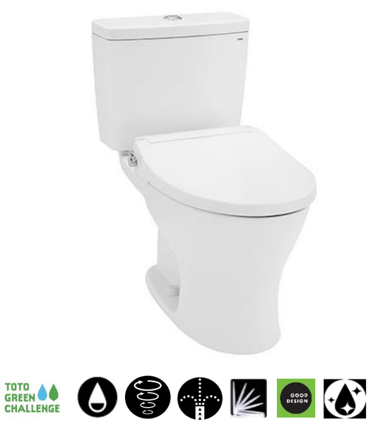Bàn cầu hai khối TOTO KÈM NẮP RỬA CƠ ECO-WASHER - CS735DE2