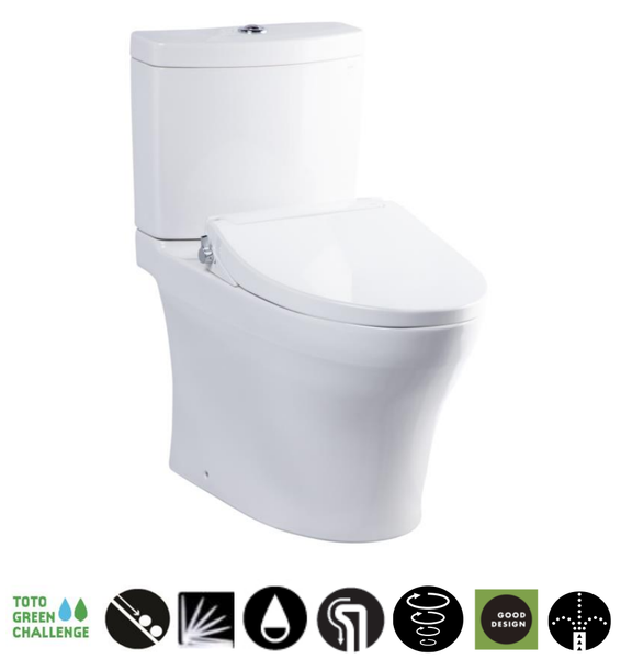 BÀN CẦU TOTO 2 KHỐI KÈM NẮP RỬA CƠ ECOWASHER - CS769DRE2