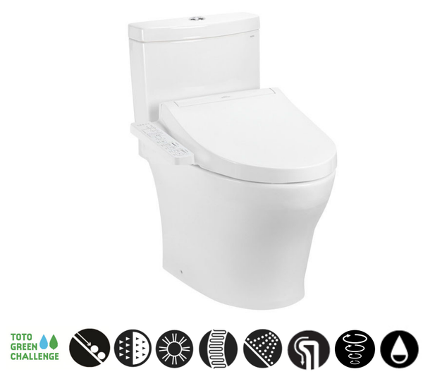 BÀN CẦU TOTO 2 KHỐI KÈM NẮP RỬA ĐIỆN TỬ WASHLET DÒNG C2 - CS769DRW16