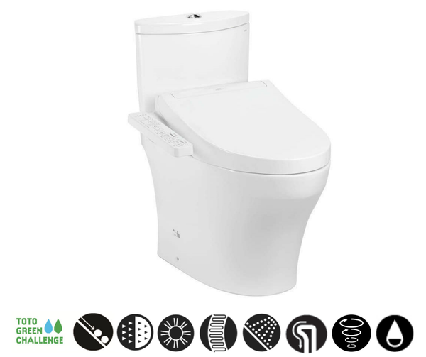 BÀN CẦU TOTO 2 KHỐI KÈM NẮP RỬA ĐIỆN TỬ WASHLET DÒNG C2 - CS838DW16