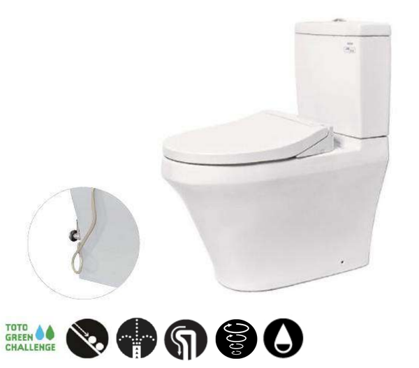 Bồn Cầu TOTO CS948DE2 Hai Khối Nắp Cơ