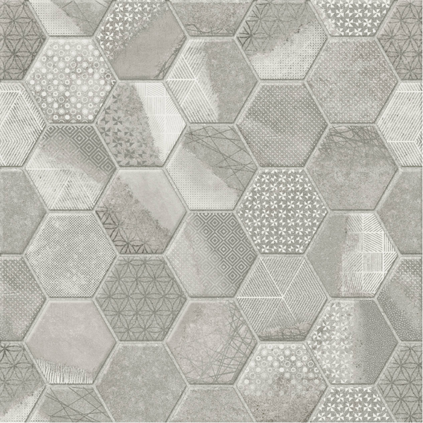 GẠCH CHÂU Á ỐP LÁT ESAGONO GREY 40×40 CM
