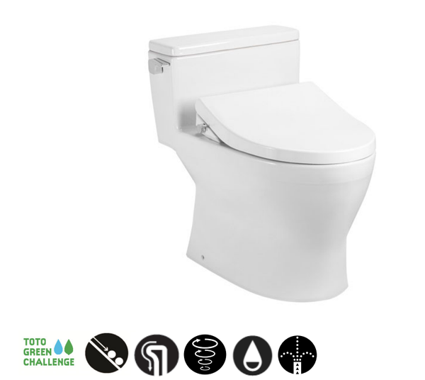 BÀN CẦU 1 KHỐI KẾT HỢP NẮP RỬA CƠ ECO-WASHER - MS188VKE4/T53P100VR