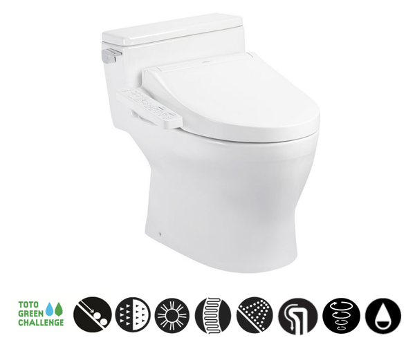 BÀN CẦU 1 KHỐI TOTO KÈM NẮP RỬA ĐIỆN TỬ WASHLET DÒNG C2 - MS188VKW16
