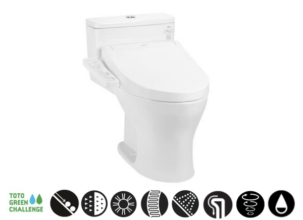 BÀN CẦU TOTO 1 KHỐI KÈM NẮP RỬA ĐIỆN TỬ WASHLET DÒNG C2 - MS855DW16