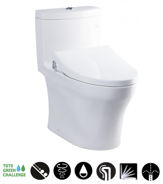 Bàn cầu một khối kèm nắp rửa cơ Ecowasher - MS889DRE4