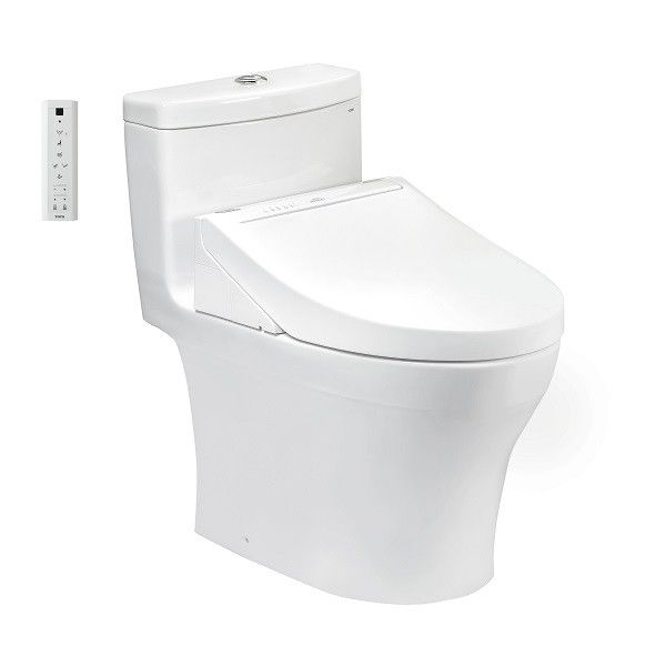 Bàn cầu TOTO một khối kèm nắp rửa điện tử WASHLET dòng C5 - MS889DRW14