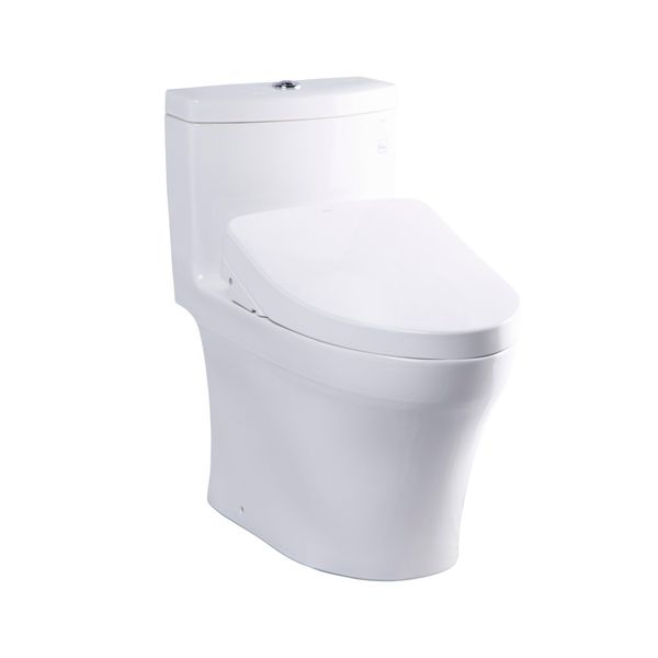 Bàn cầu một khối, kèm nắp rửa điện tử NEW WASHLET - MS889DRW11