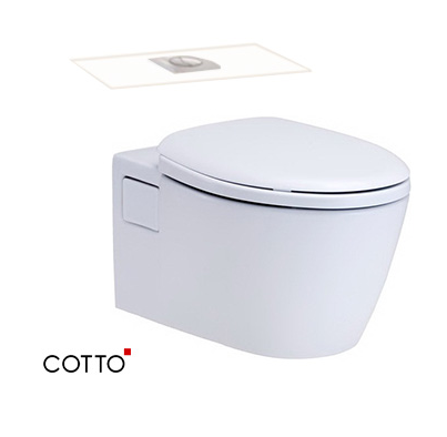 BÀN CẦU KÉT NƯỚC ÂM COTTO - MÀU TRẮNG - SC1986(T)