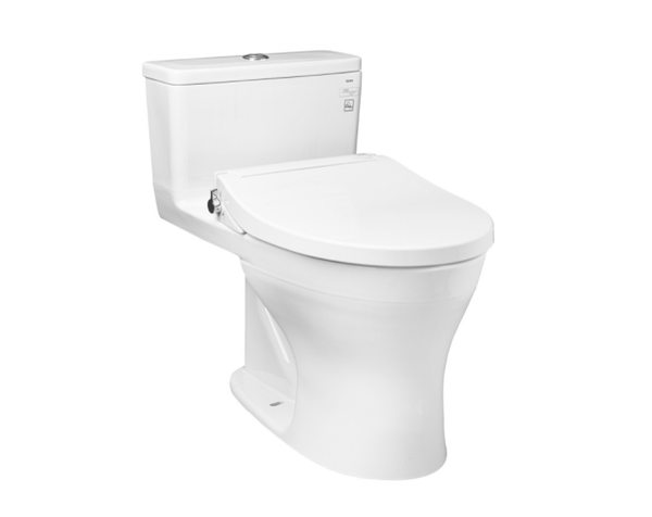 BÀN CẦU 1 KHỐI KÈM NẮP RỬA CƠ ECO-WASHER TCW07S - MS855DE2