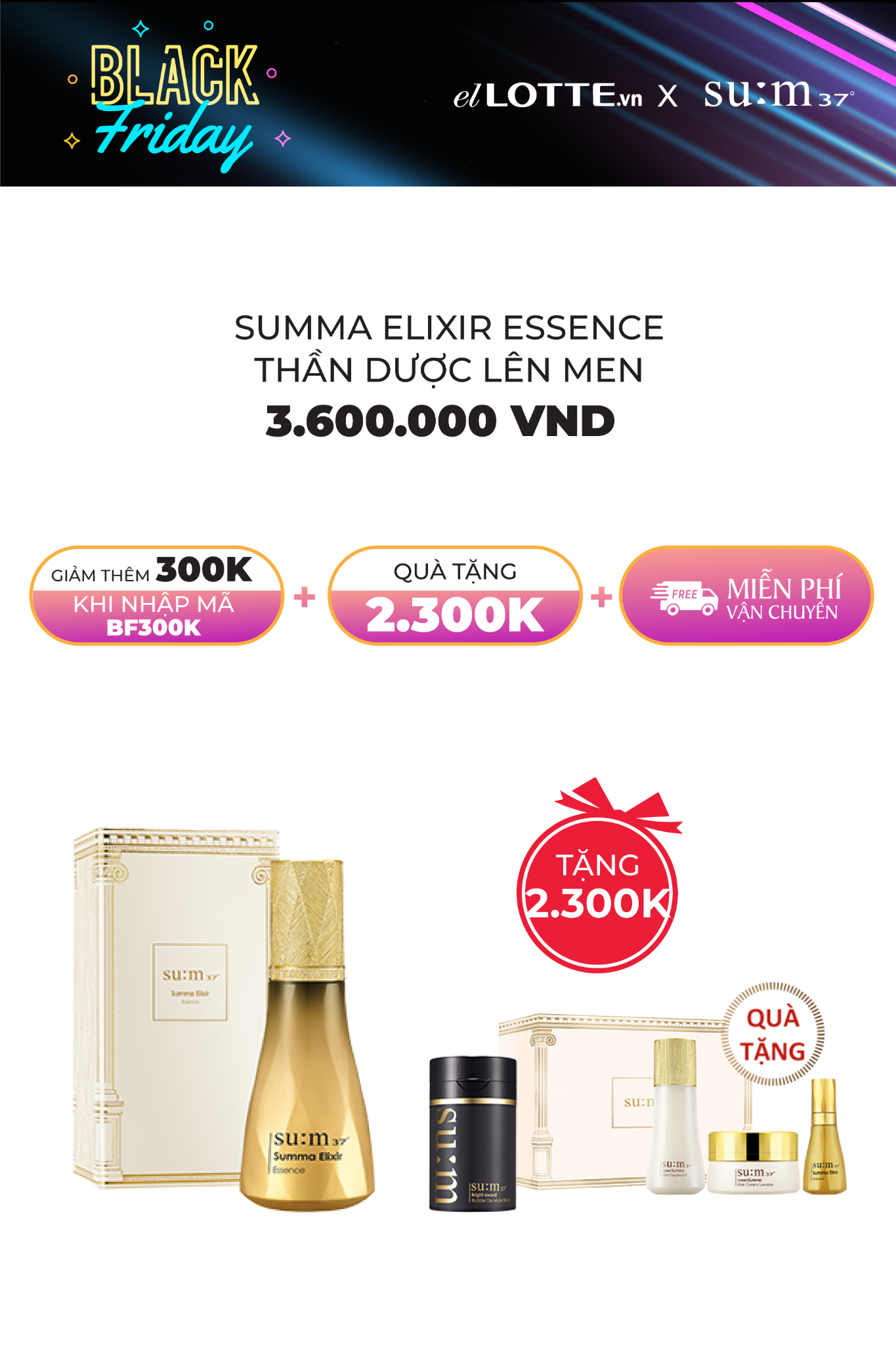 Tinh chất su:m37 Losec Summa Elixir Essence 60ml