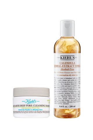 Kiehl's - Combo Toner Calendula Herbal Extract Alcoho-Free 250ml + Mặt Nạ Đất Sét Rare Earth Deep Pore Cleansing Masque 28ml