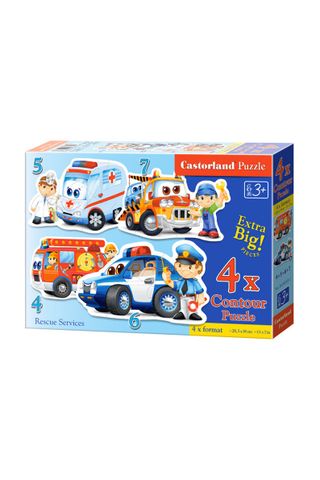 Xếp hình puzzle các phương tiện cứu hộ 4 bộ 4/5/6/7 mảnh