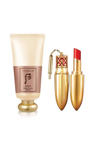 Whoo - Combo Son môi The History of Whoo Gongjinhyang Mi Luxury Lip Rouge + Kem dưỡng da tay The History of Whoo Gongjinhyang Royal Hand Cream