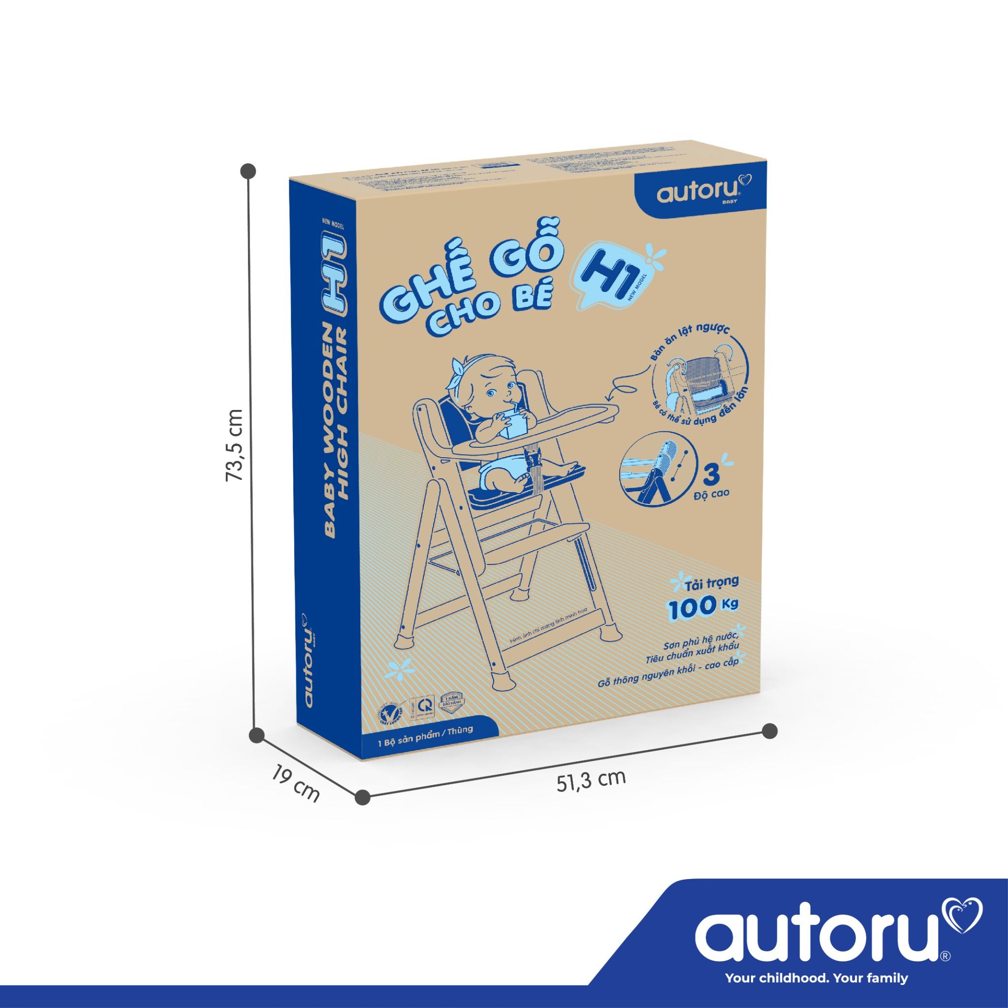 Ghế gỗ cho bé H1