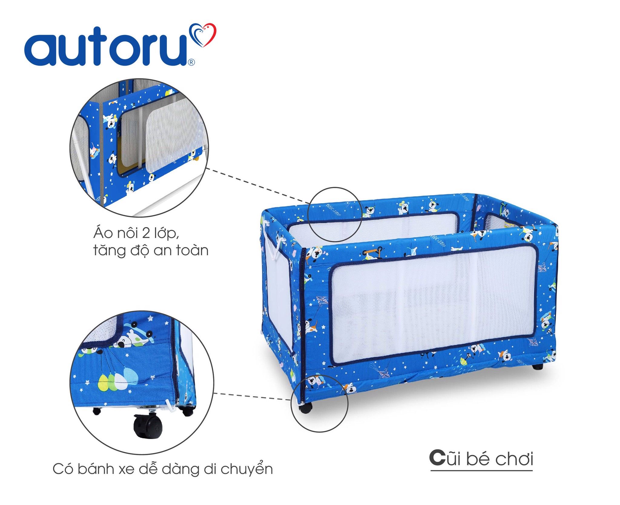 Nôi 2 tầng đa năng AUTORU-Eco 4S