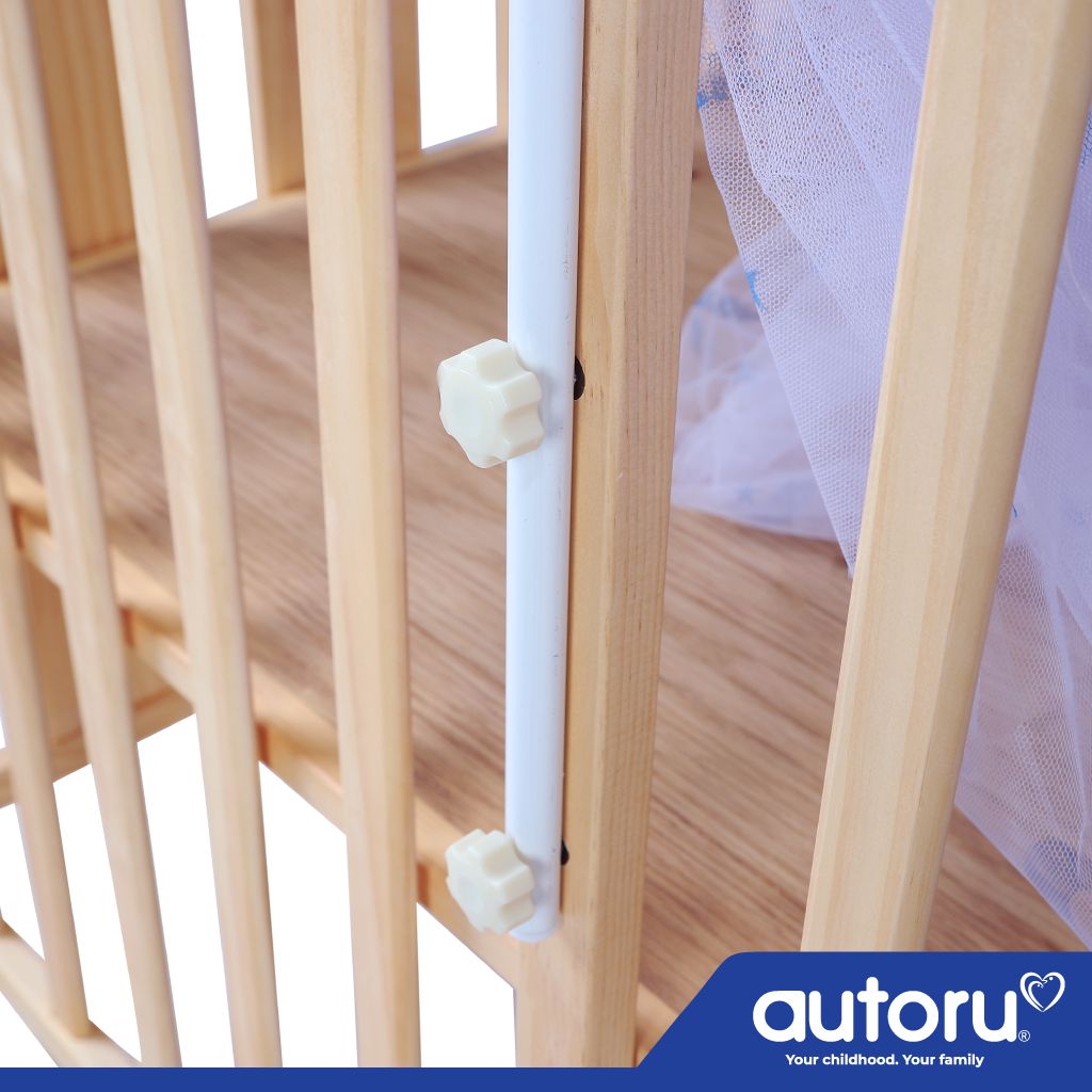 Cũi gỗ nan lớn (không kèm bộ quây nệm gối)