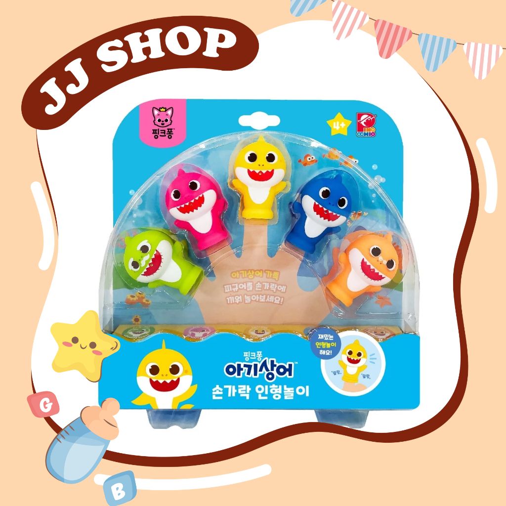  Set Đồ Chơi Rối Ngón Tay Baby Shark Cho Bé, Finger Puppet Play 