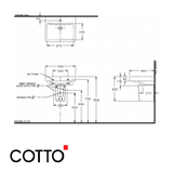  Chậu Lavabo COTTO C0156 Đặt Bàn Viva 