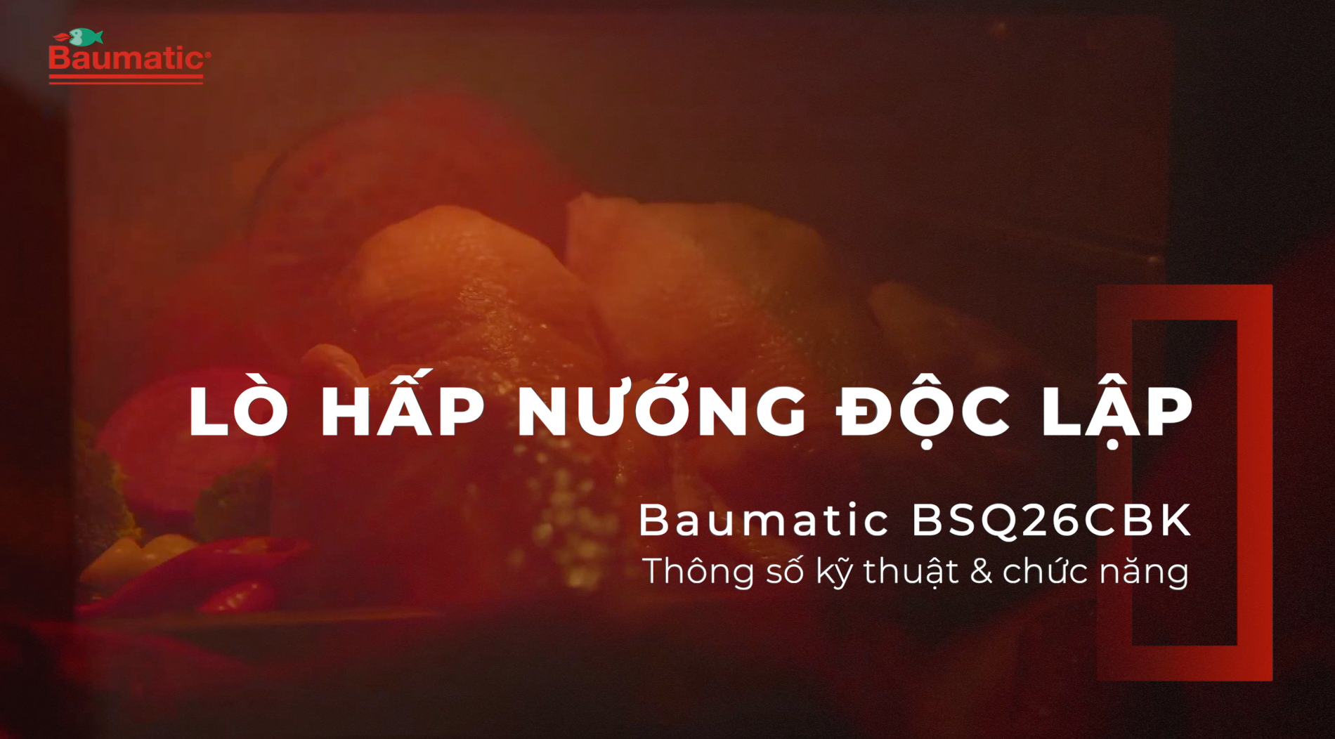  Lò hấp nướng độc lập Baumatic BSQ26CBK 