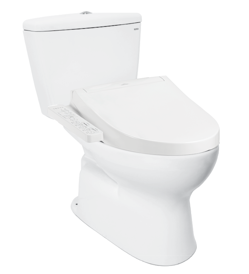 TOTO Bàn cầu hai khối kèm nắp rửa điện tử WASHLET dòng C2 CS300DW16Y1W