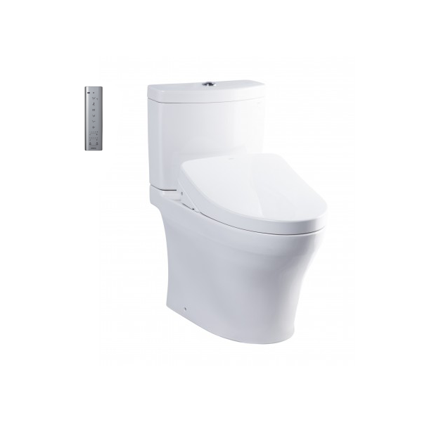 TOTO Bàn cầu hai khối kèm nắp rửa điện tử WASHLET dòng S7 CS769CDRW12XW