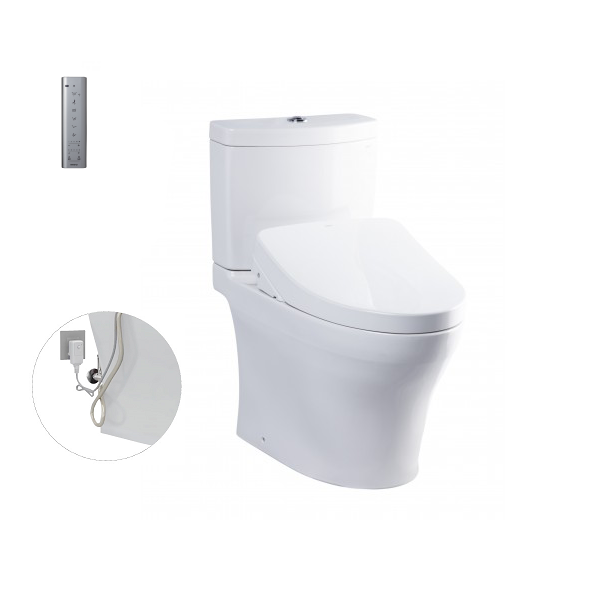  TOTO Bàn cầu hai khối kèm nắp rửa điện tử WASHLET dòng S7 CS769DRW11XW 