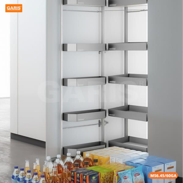 Garis - Tủ đồ khô 6 tầng, khay nhôm, cánh mở MS6.45GA