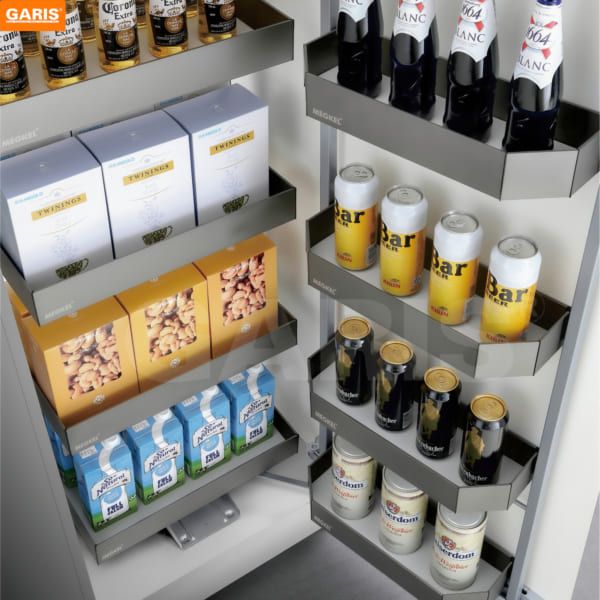 Garis - Tủ đồ khô 6 tầng, khay nhôm, cánh mở MS6.45GA