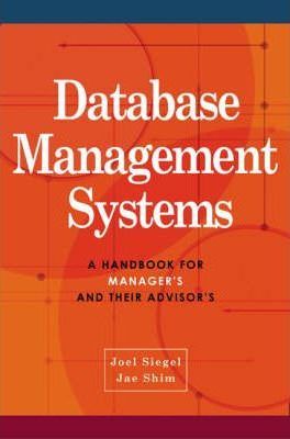 Database Management Systems Shim/Sieg 01 HB