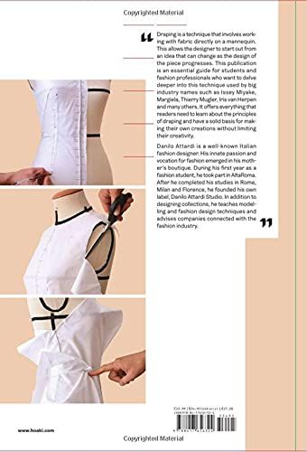  Fashion Draping Techniques Vol.1: A Step-by-Step Basic Course; Dresses, Collars, Drapes, Knots, Basic and Raglan Sleeves 
