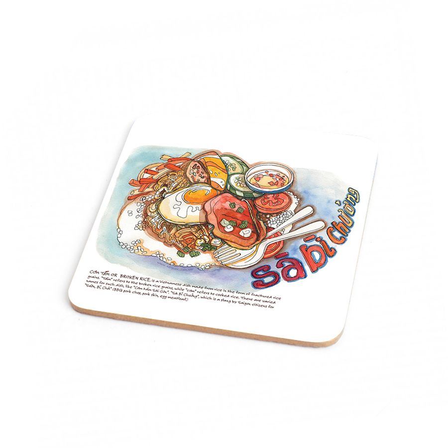 Wood Coaster Yummy 08
