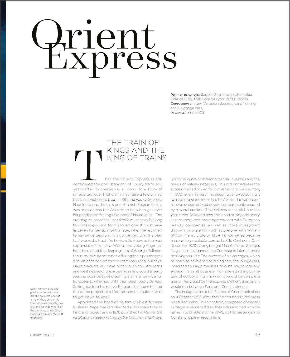 Luxury Trains: Splendour, Elegance & Extravagance