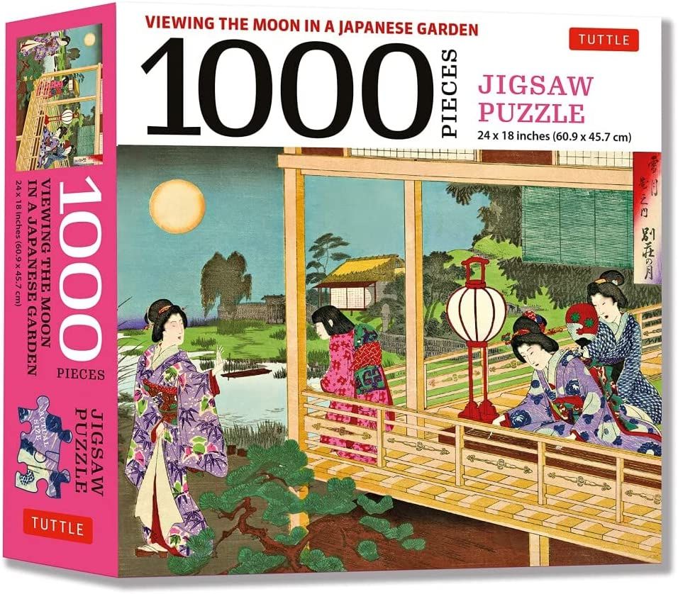 Viewing the Moon Japanese Garden- 1000 Piece Jigsaw Puzzle