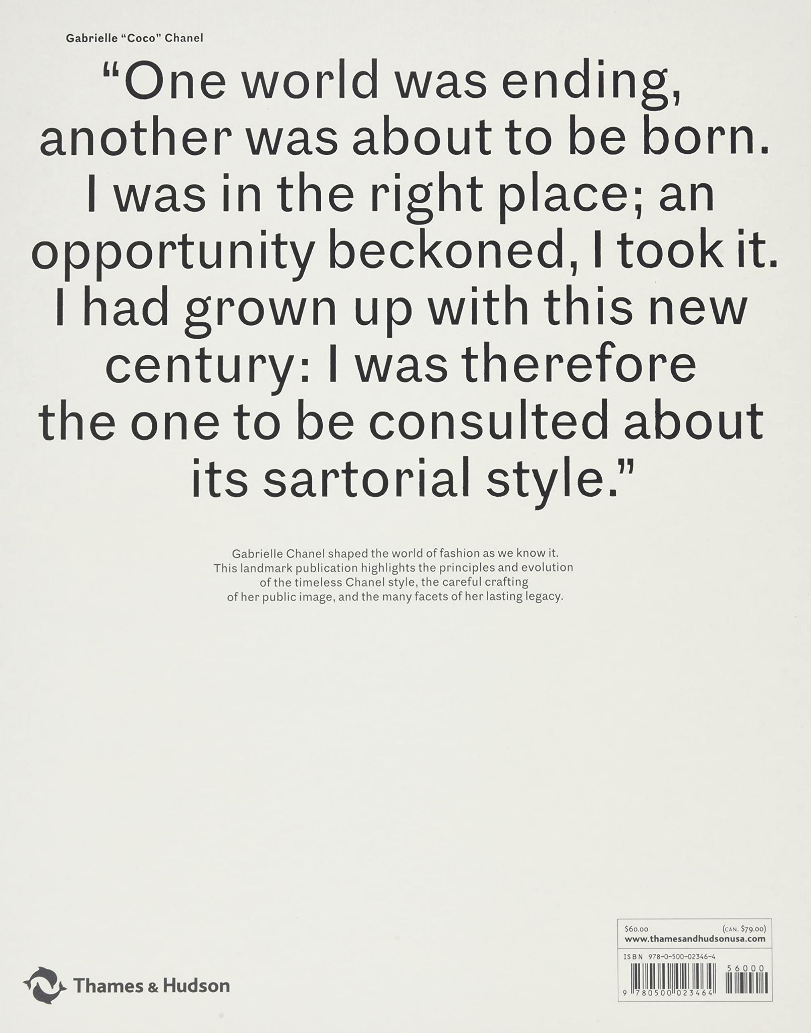  Gabrielle Chanel Fashion Manifesto_Arzalluz Miren/Saill_9780500023464_Thames & Hudson 