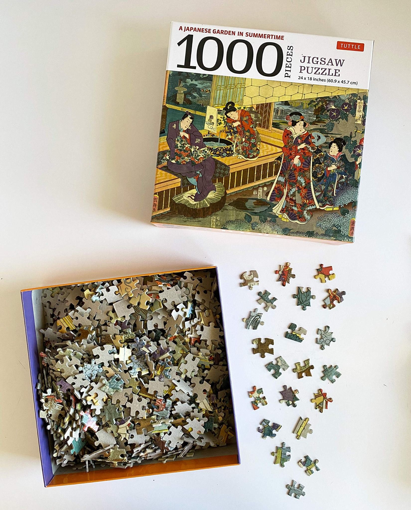 A Japanese Garden in Summertime - 1000 Piece Jigsaw Puzzle