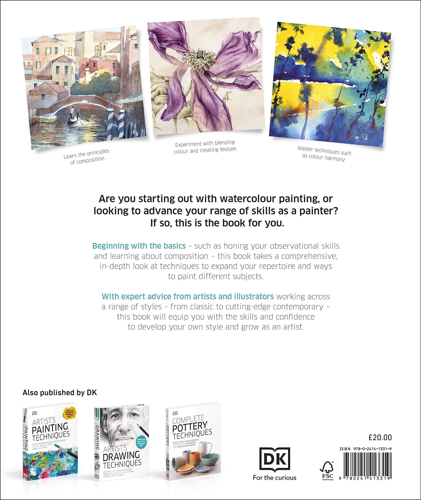 Watercolour Techniques for Artists and Illustrators : Discover how to paint landscapes, people, still lifes, and more_DK_9780241413319_Dorling Kindersley Ltd