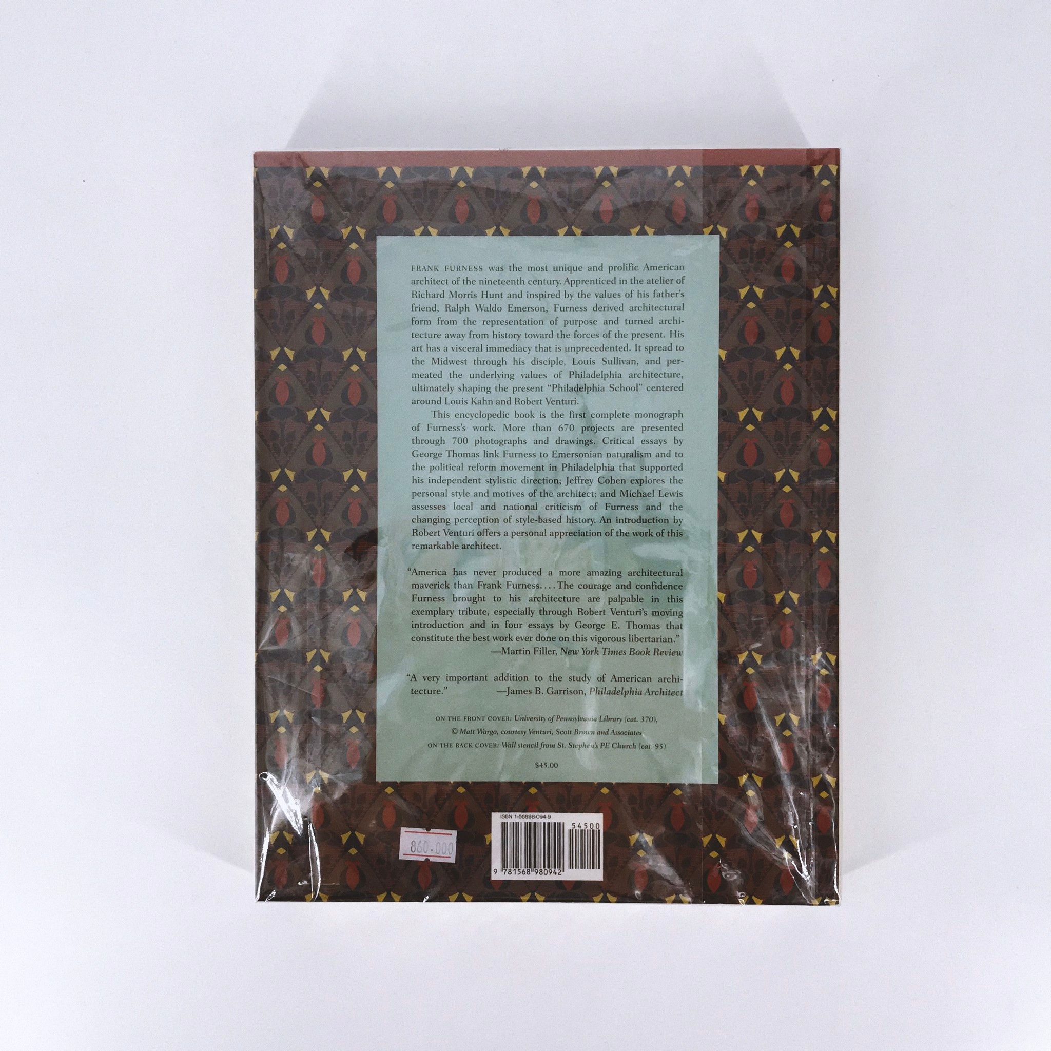 Frank Furness: The Complete Works - G.E. Thomas , J.A. Cohen , M.J. Lewis - 9781568980942 - PRINCETON ARCHITECTURAL PRESS