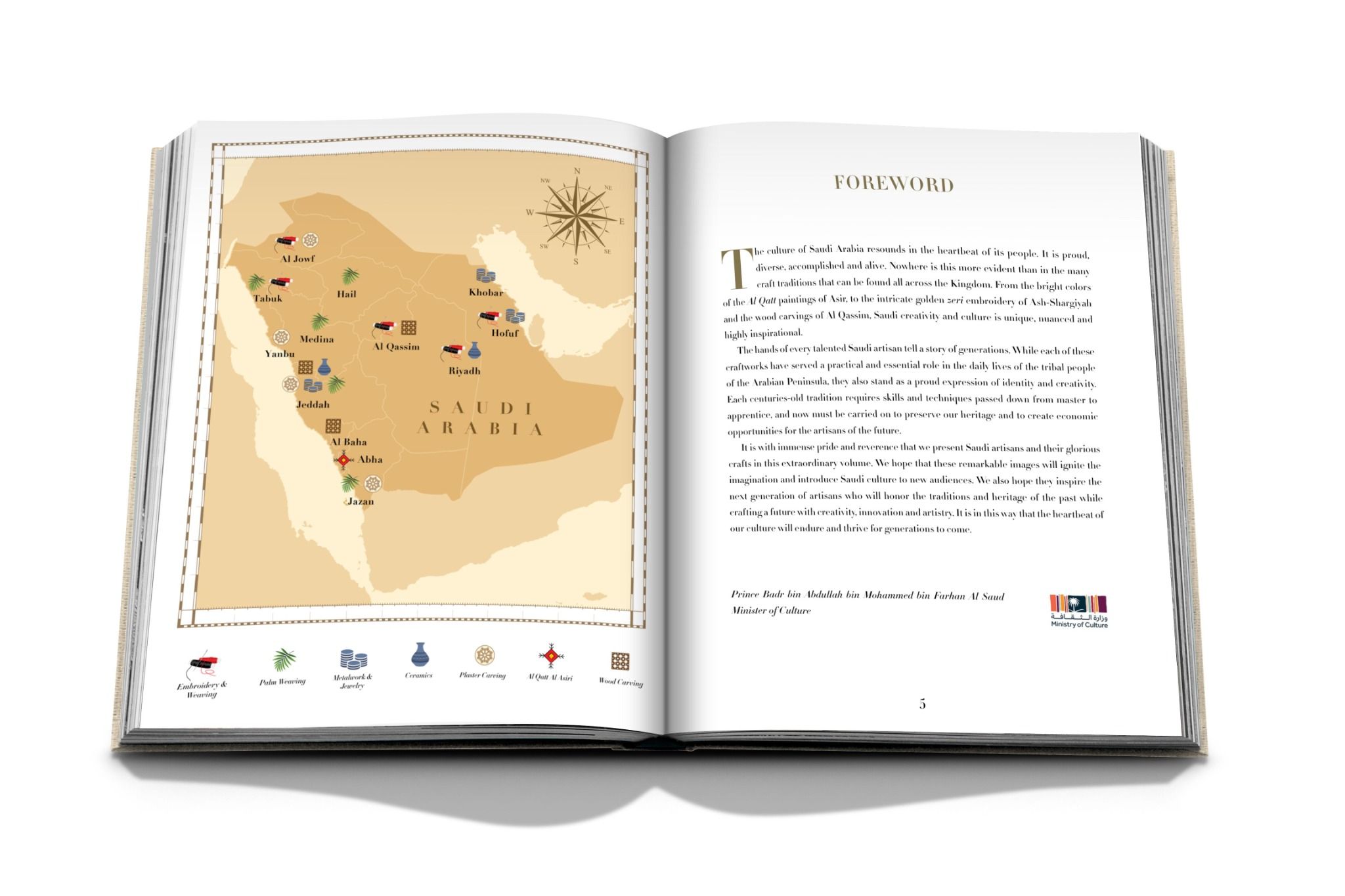 Crafts of the Kingdom : Culture and Creativity in Saudi Arabia_Her Royal Highness Princess Najla Bint Ahmad Bin Salman Bin Abdulaziz Al Saud_9781614289203_Assouline Publishing Inc