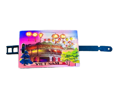  Lenticular Luggage Tag - Hoi An Bridge Pagoda Day & Night 