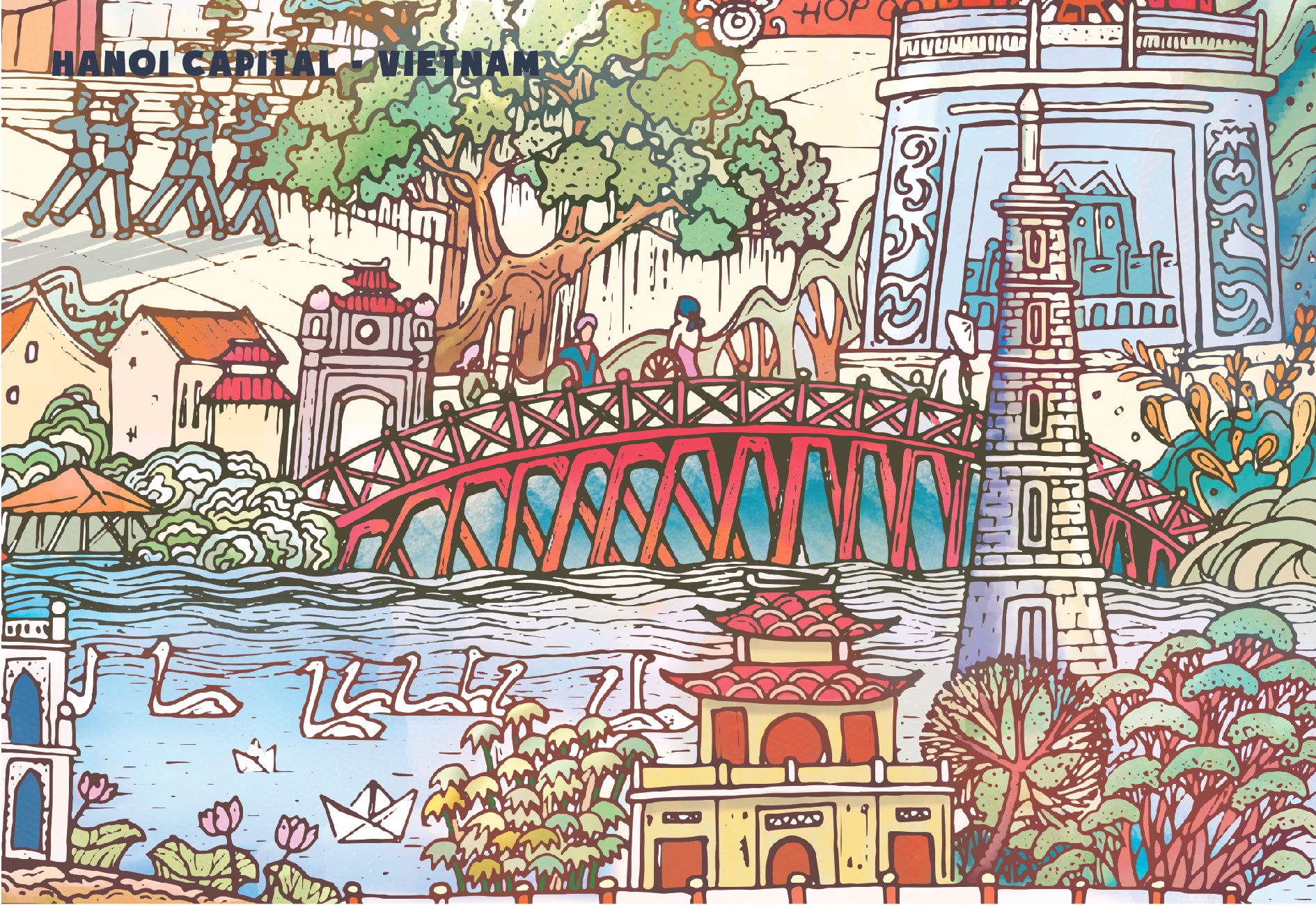 Postcard 3D Ha Noi